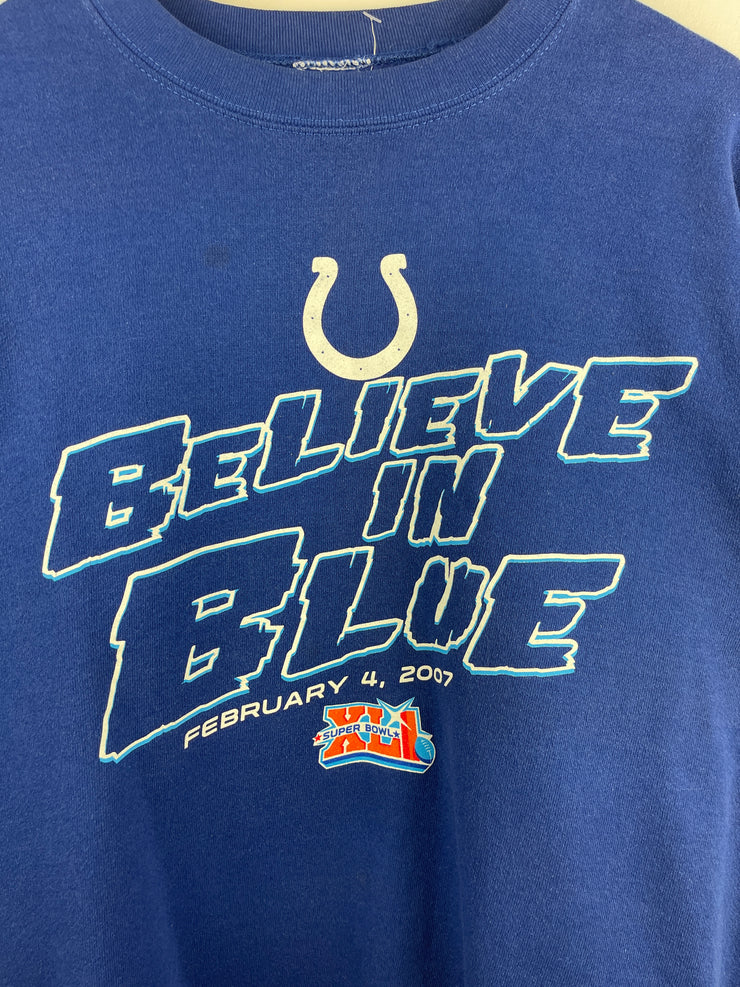 Vintage NFL Indianapolis Colts Super Bowl Blue Crewneck