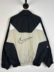 Vintage 90's Nike Swoosh Black & Grey Windbreaker