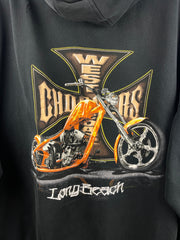Vintage West Coast Choppers Long Beach Black & Gold Hoodie