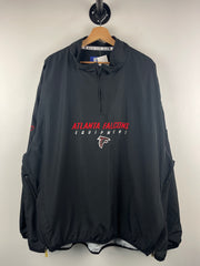Vintage NFL Reebok Atlanta Falcons Quarter Zip Black Windbreaker
