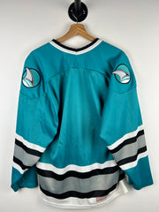 Vintage 90s NHL CCM San Jose Sharks Teal Hockey Jersey