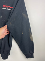 Vintage 90s Red Wolf Beer Follow Your Instincts Black Crewneck