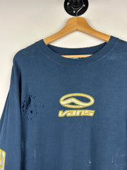 Vintage 90s Vans Skateboarding Thrashed Navy Long Sleeve