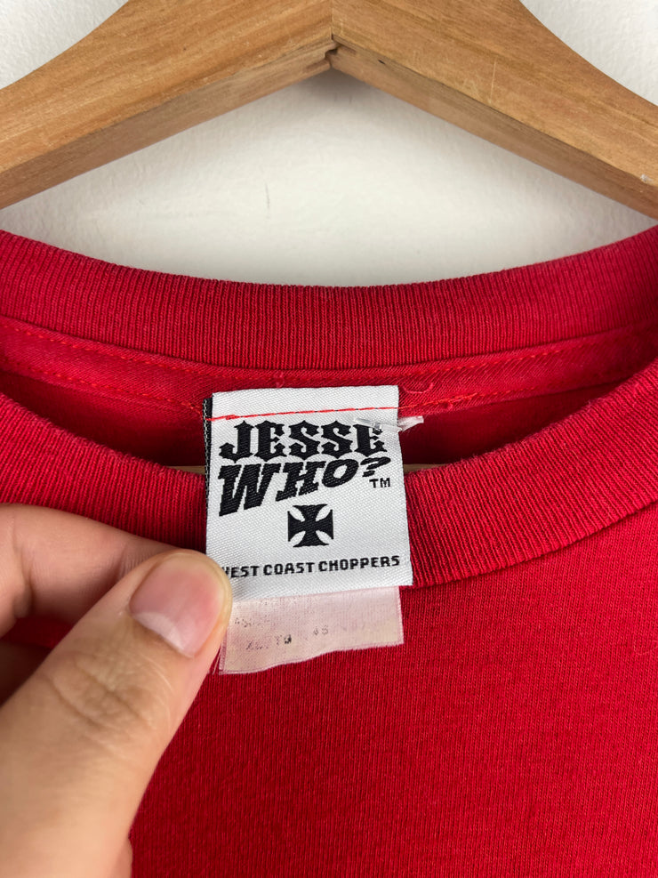 Vintage 2003 West Coast Choppers Choppers For Life Red Long Sleeve