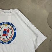 Vintage 1985 Adidas Olympic USA White Tee