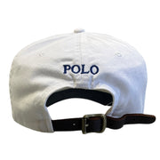 Vintage Polo Ralph Lauren White Leather Strapback Hat