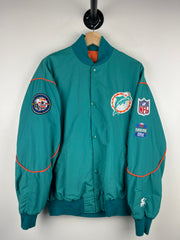 Vintage 90s NFL Starter Miami Dolphins Player Of The Year Teal Bomber Jacket