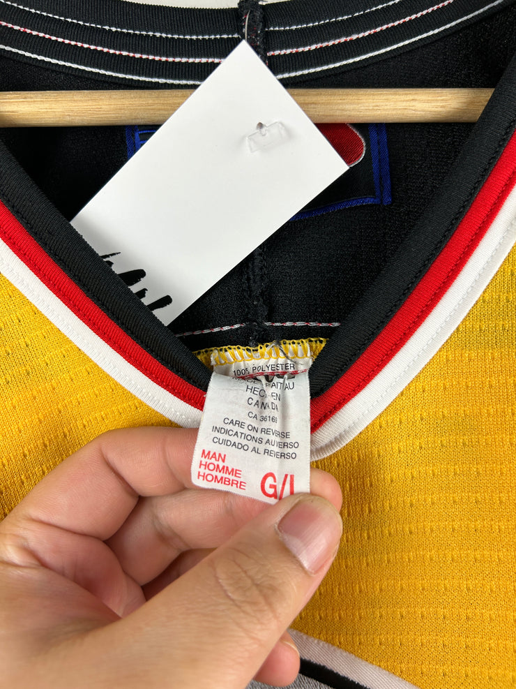 Vintage 90s ECHL SP Cincinnati Cyclones Kalisewicz Yellow Hockey Jersey