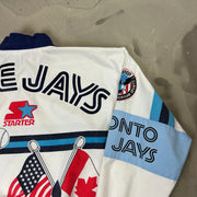 Vintage 90's Toronto Blue Jays All Over Print Starter Crewneck