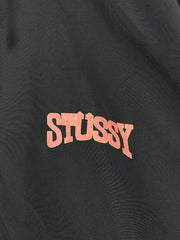 Vintage 80s Stussy Spellout Black Anorak Nylon Jacket