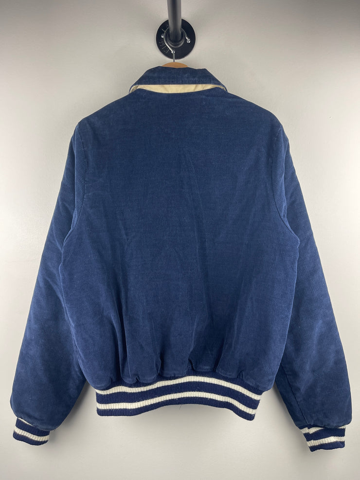 Vintage 80s Champion Notre Dame Corduroy Bomber Jacket