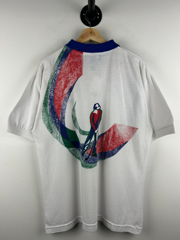 Vintage 90s Givenchy Golf White Polo Shirt