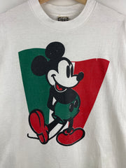 Vintage 90s Disney Mickey Mouse Italy White Tee