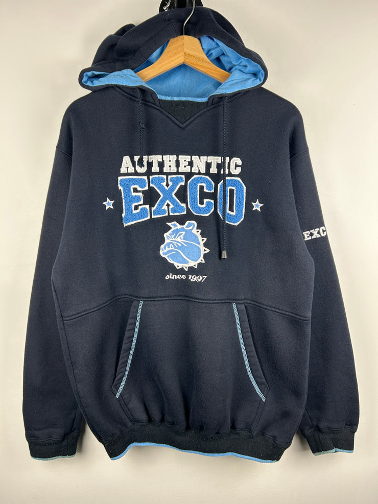 Vintage Y2K Exco Bulldog Black & Baby Blue Hoodie