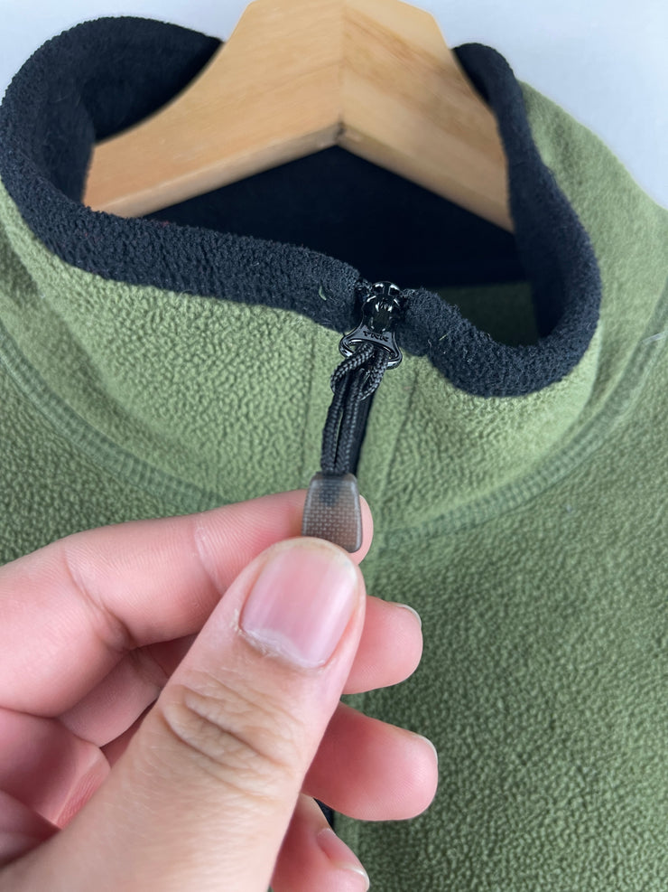 Vintage Old Navy Olive Quarter Zip Fleece Sweater