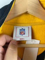 Vintage NFL Pittsburgh Steelers Quarter Zip Black Fleece Sweater