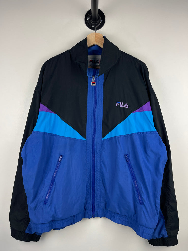 Vintage 90s Fila Blue & Black Windbreaker