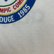 Vintage 1985 Adidas Olympic USA White Tee