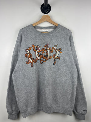 Vintage 90s Disney Tigger Grey Crewneck