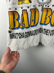 Vintage 90s NFL Pittsburgh Steelers Bad Boys Distressed Grey Tee