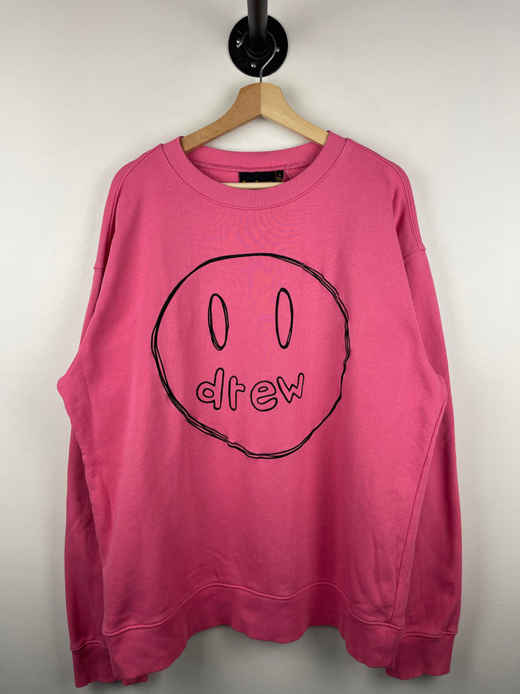Drew House SS22 Sketch Mascot Hot Pink Crewneck