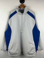 Vintage Nike Swoosh Grey & Blue Pullover Windbreaker