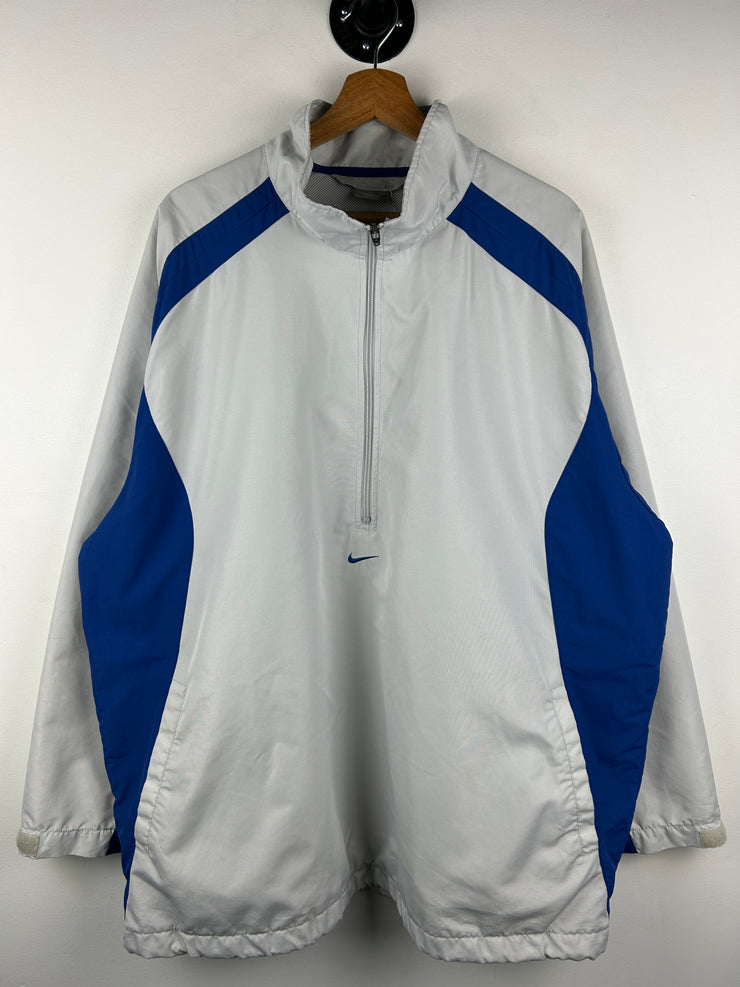 Vintage Nike Swoosh Grey & Blue Pullover Windbreaker