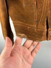Vintage 60s Suede Brown Button Up True Vintage Jacket