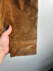 Vintage 60s Suede Brown Button Up True Vintage Jacket