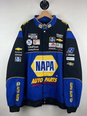 Vintage Nascar Jeff Hamilton Chase Elliot Napa Black & Blue Racing Jacket