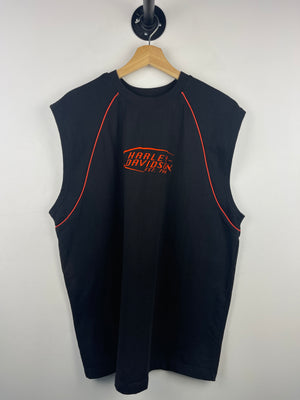 Vintage Harley Davidson Butler Pennsylvania Embroidered Black Tank Top