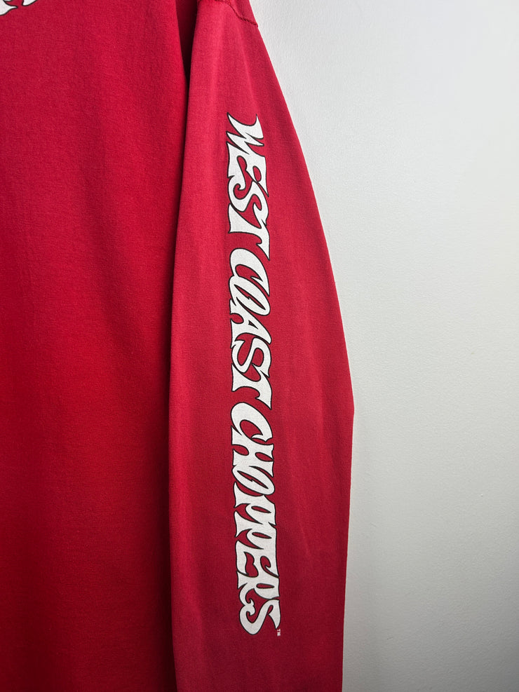 Vintage West Coast Choppers Long Beach Red Long Sleeve