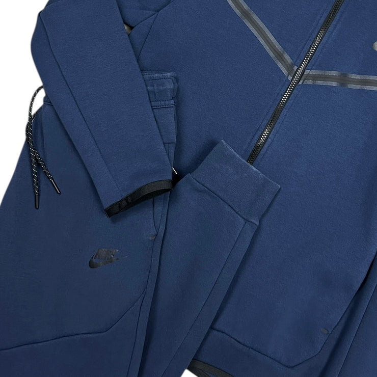 Nike Tech Fleece Navy Zip Up Hoodie & Sweatpants Set