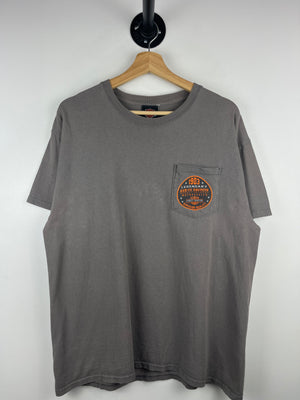 Vintage Harley Davidson Las Vegas Nevada Grey Pocket Tee