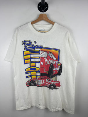 Vintage 90s Nascar Bill Elliott Budweiser White Tee