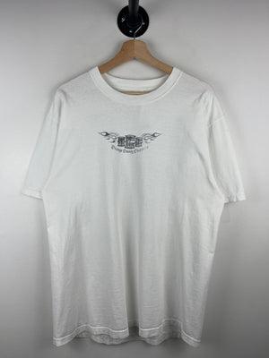 Vintage Orange Country Choppers Sword Flames White Tee