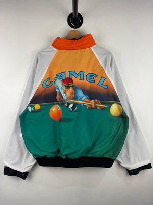 Vintage 90s Camel Smokes Joe Camel Pool Black Reversible Jacket