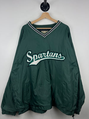 Vintage Steve & Barrys Michigan State Spartans Green Pullover Windbreaker