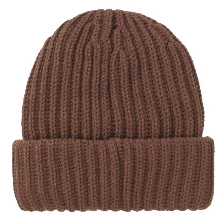 Supreme FW25 Chunky Rib Classic Logo Brown Beanie