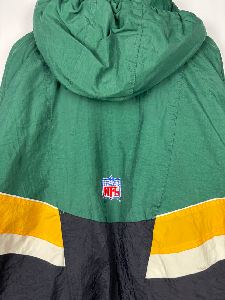 Vintage 90s NFL Starter Green Bay Packers Green Hooded Jacket