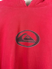 Vintage 90s Quiksilver Spellout Red Hoodie