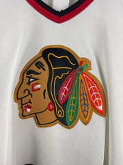 Vintage 90s NHL CCM Chicago Blackhawks White Hockey Jersey