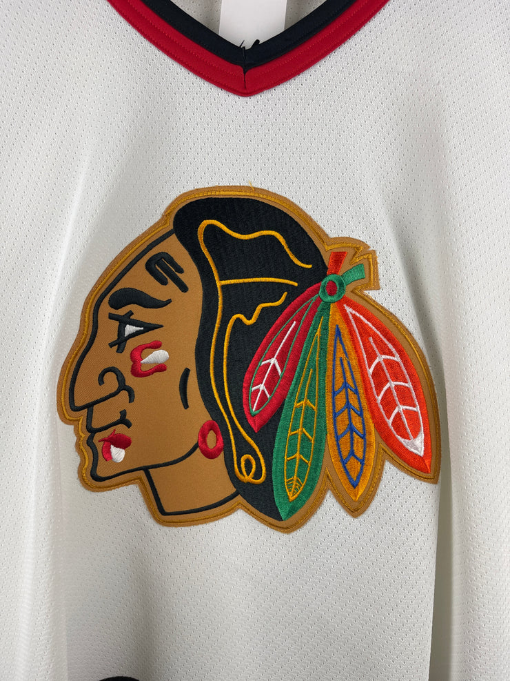 Vintage 90s NHL CCM Chicago Blackhawks White Hockey Jersey