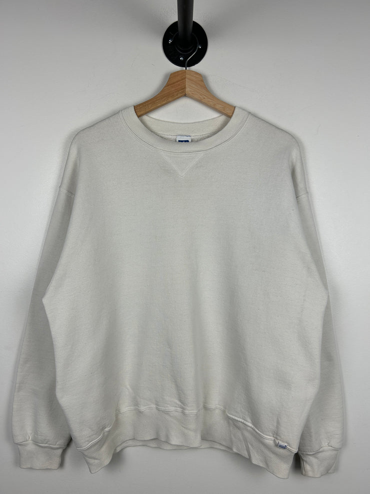 Vintage 90s Russell White Crewneck