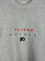 Vintage 90's Pro Player Philadelphia Flyers Grey Crewneck