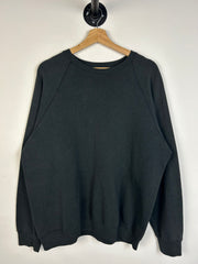 Vintage 90's Riders Essential Blank Black Crewneck