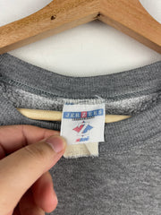 Vintage 90s Notre Dame Fighting Irish Embroidered Grey Crewneck