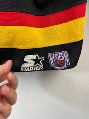 Vintage 90s NHL Starter Vancouver Canucks Flying Skate Black Hockey Jersey