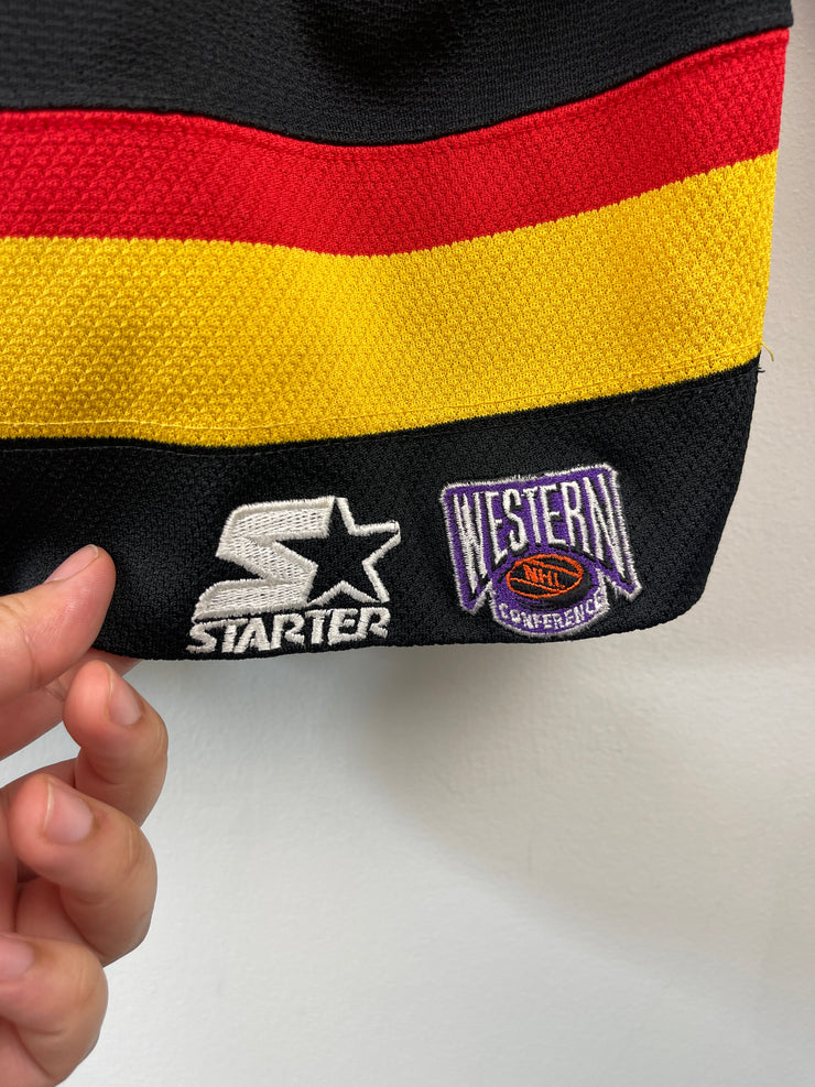 Vintage 90s NHL Starter Vancouver Canucks Flying Skate Black Hockey Jersey