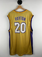 Vintage NBA Reebok Los Angeles Lakers Payton Yellow Basketball Jersey